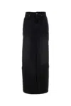 Mother Gonna The Fun Dip Slice In Denim Nero  Donna In Black