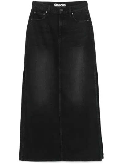 Mother Fun Dip Slice Maxi In Black In Late Night Lick