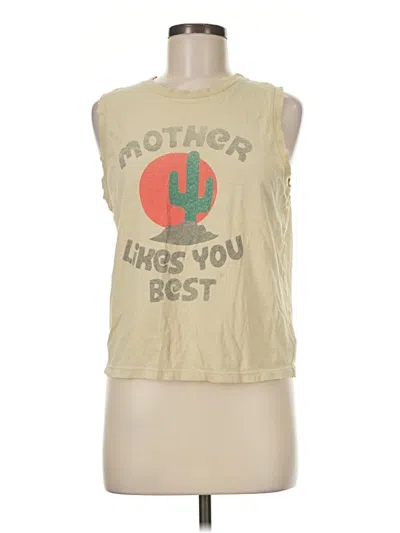 Pre-owned Mother Sleeveless T-shirt In Tan