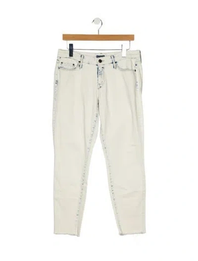 Pre-owned Mother Slim Fit Jeans In Neutral