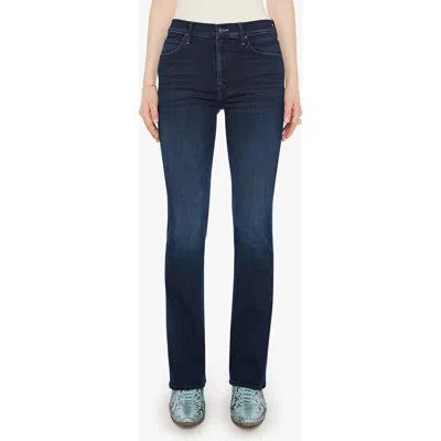 Mother Smokin' Skimp High Waist Bootcut Jeans In Blue