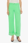 Mother Snacks! The Smoothie Carpenter Sneak Summer Pants In Summer Green