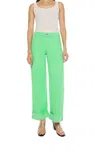 Mother Smoothie Carpenter Sneak High Waist Pants In Summer Green In Green