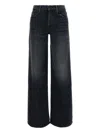 Mother Smoothie Sneak Denim Pants In Black