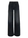Mother Smoothie Sneak Denim Pants In Blue