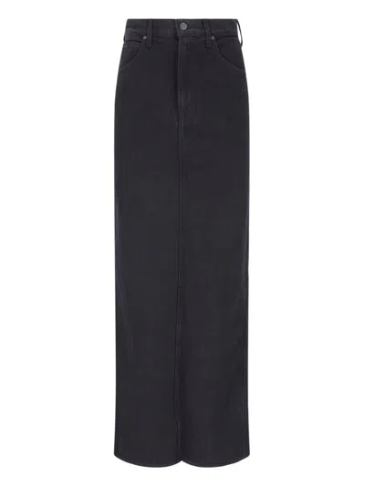 Mother Snacks! The Candy Stick Denim Skirt In Black