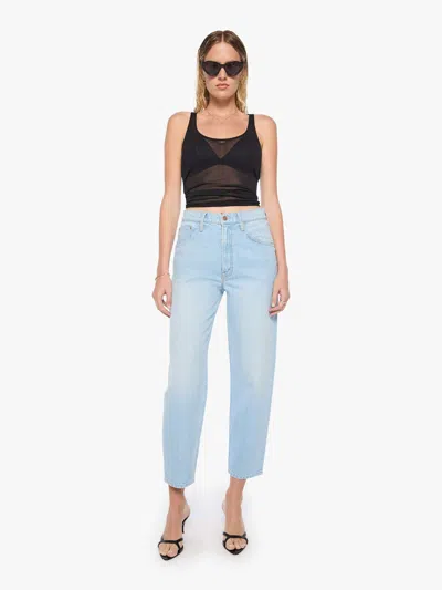 Mother Snacks! The Peeler Ankle Dots Pants In Blue