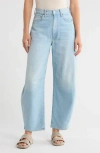 Mother Snacks! The Pony Keg Ankle Tapered Leg Jeans In Blue