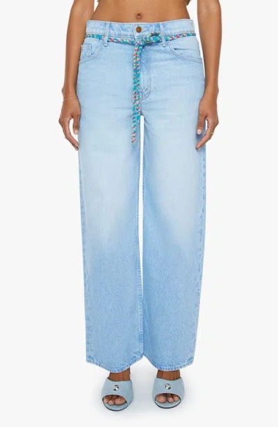 Mother The Shoelace Fun Dip Nerdy High Rise Jeans In Whipped In White