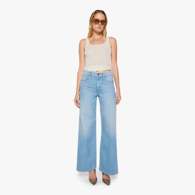 Mother Snacks! The Side Zip Slung Sugar Cone Sneak Munchies Jeans In Blue
