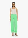Mother Snacks! The Smoothie Carpenter Sneak Summer Pants In Green