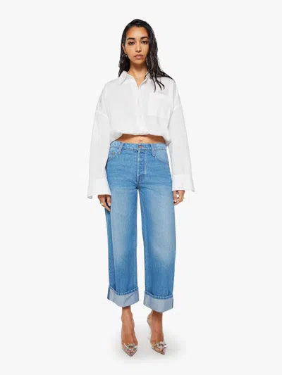Mother Snacks! The Smoothie Crop Cuff Secret Ingredient Jeans In Blue