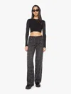Mother The Smoothie Sneak Jeans In Nails For Dinner In Black