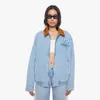 Mother Super Sizer Jacket In Deep Fried In Blue