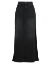 Mother Snacks Woman Denim Skirt Black Size 32 Recycled Cotton, Lyocell, Cotton In Black