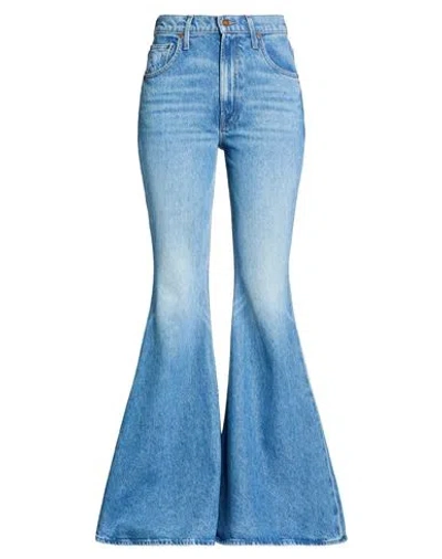 Mother Snacks Woman Jeans Blue Size 27 Recycled Cotton, Lyocell, Cotton