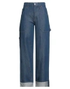Mother Snacks Woman Jeans Blue Size 30 Recycled Cotton, Lyocell, Cotton In Blue