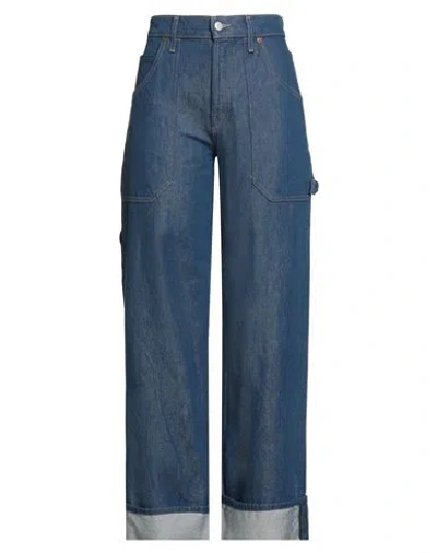 Mother Snacks Woman Jeans Blue Size 30 Recycled Cotton, Lyocell, Cotton