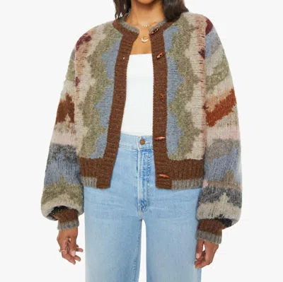Mother Soaring High Cardigan In Bumpy Trails In Multi