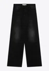 Mother Spinner Washed Straight-leg Jeans