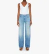Mother Spinner Zip Sneak High-rise Flare Jean In Glow Up In Multi