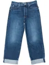 Mother Ditcher Roller Sneak Jean In Heart Throb In Blue