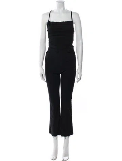 Pre-owned Mother Square Neckline Jumpsuit In Black