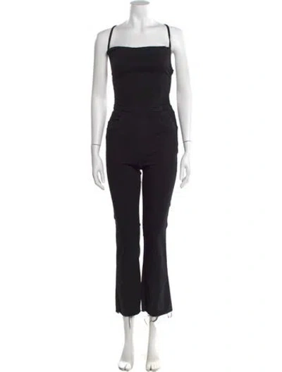 Pre-owned Mother Square Neckline Jumpsuit In Black