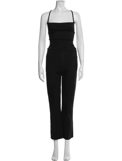 Pre-owned Mother Square Neckline Jumpsuit In Black