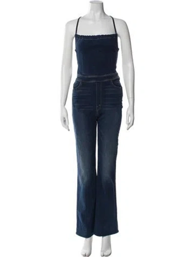 Pre-owned Mother Square Neckline Jumpsuit In Blue