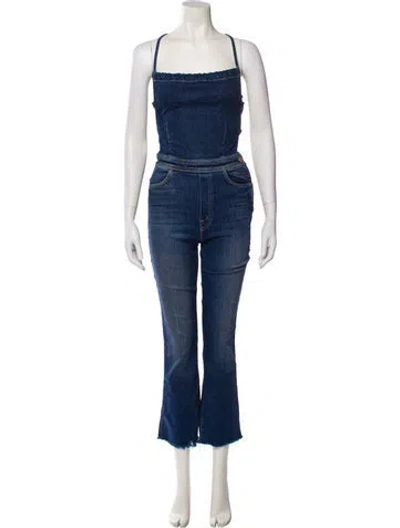 Pre-owned Mother Square Neckline Jumpsuit In Blue