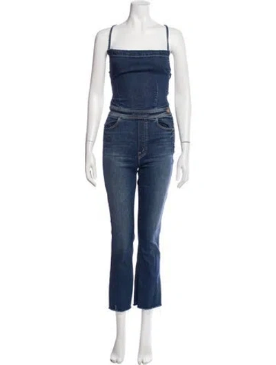 Pre-owned Mother Square Neckline Jumpsuit In Blue