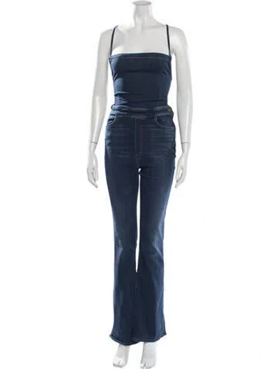 Pre-owned Mother Square Neckline Jumpsuit In Blue