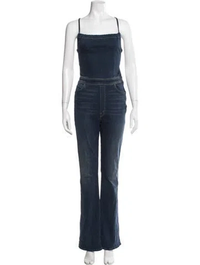 Pre-owned Mother Square Neckline Jumpsuit In Blue