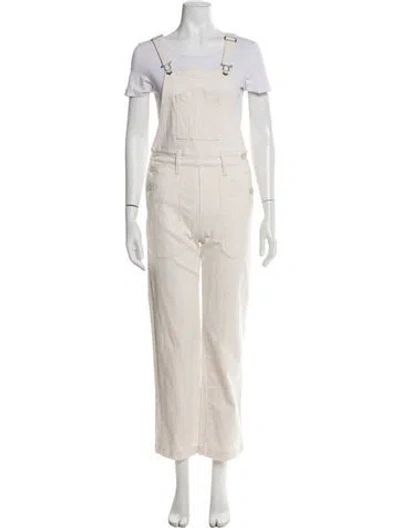 Pre-owned Mother Square Neckline Jumpsuit In Neutral