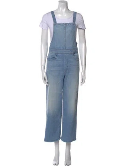 Pre-owned Mother Square Neckline Overalls In Blue