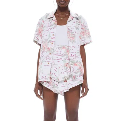 Mother S/s Islander Top In Aloha In Neutral