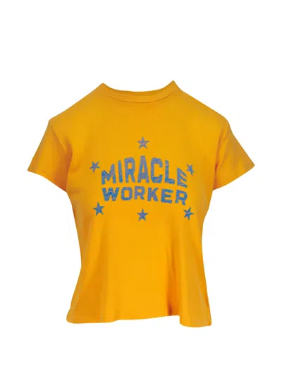 Mother Star Graphic T-shirt In Yellow