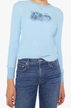 Mother The Itty Bitty Goodie Goodie Thermal Faded T-shirt In Blue