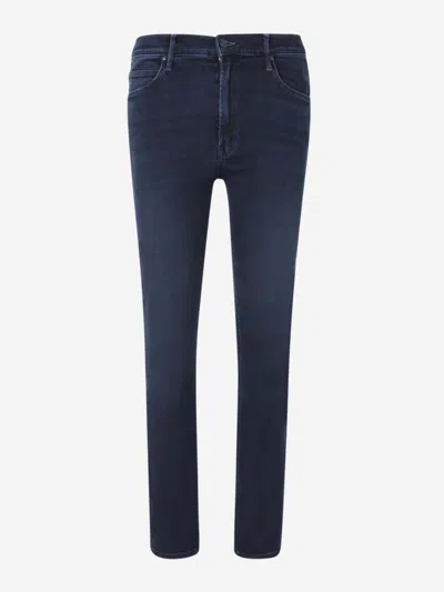 Mother Straight Dazzler Jeans In Denim Dark Blue
