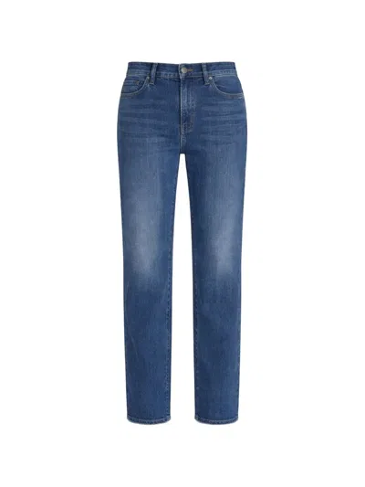 Mother Straight Jeans In Blue