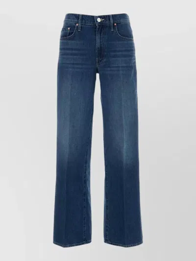 Mother Straight Leg Denim Trousers Contrast Stitching