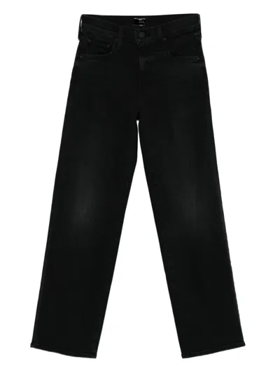 Mother Straight-leg Jeans In Black