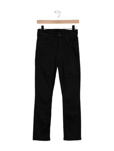 Pre-owned Mother Straight Leg Jeans In Black