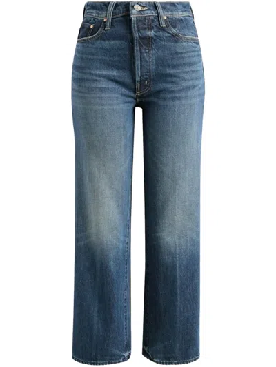Mother Straight-leg Jeans In Blue