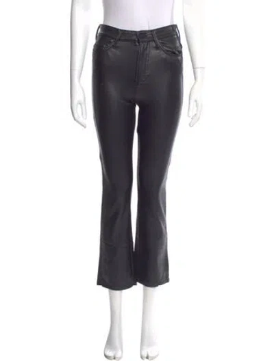 Pre-owned Mother Straight Leg Pants In Black