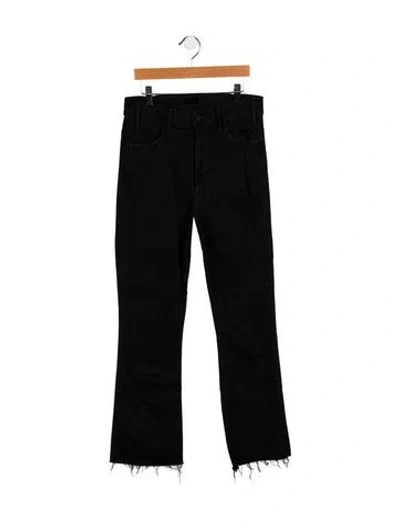 Pre-owned Mother Straight Leg Pants In Black