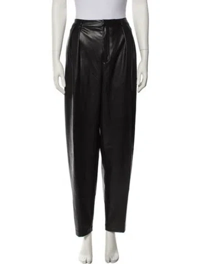 Pre-owned Mother Straight Leg Pants In Black