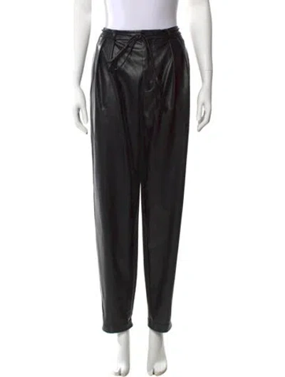 Pre-owned Mother Straight Leg Pants In Black
