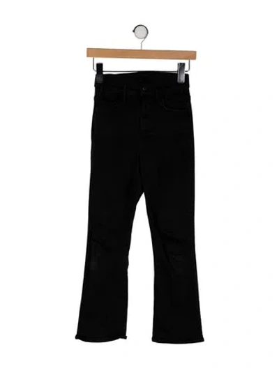 Pre-owned Mother Straight Leg Pants In Black